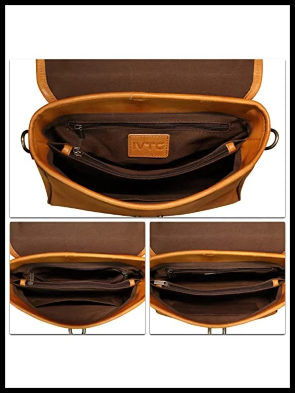 Genuine Leather Handmade Vintage Satchel Purse Crossbody Shoulder Bag with Strap